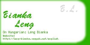 bianka leng business card